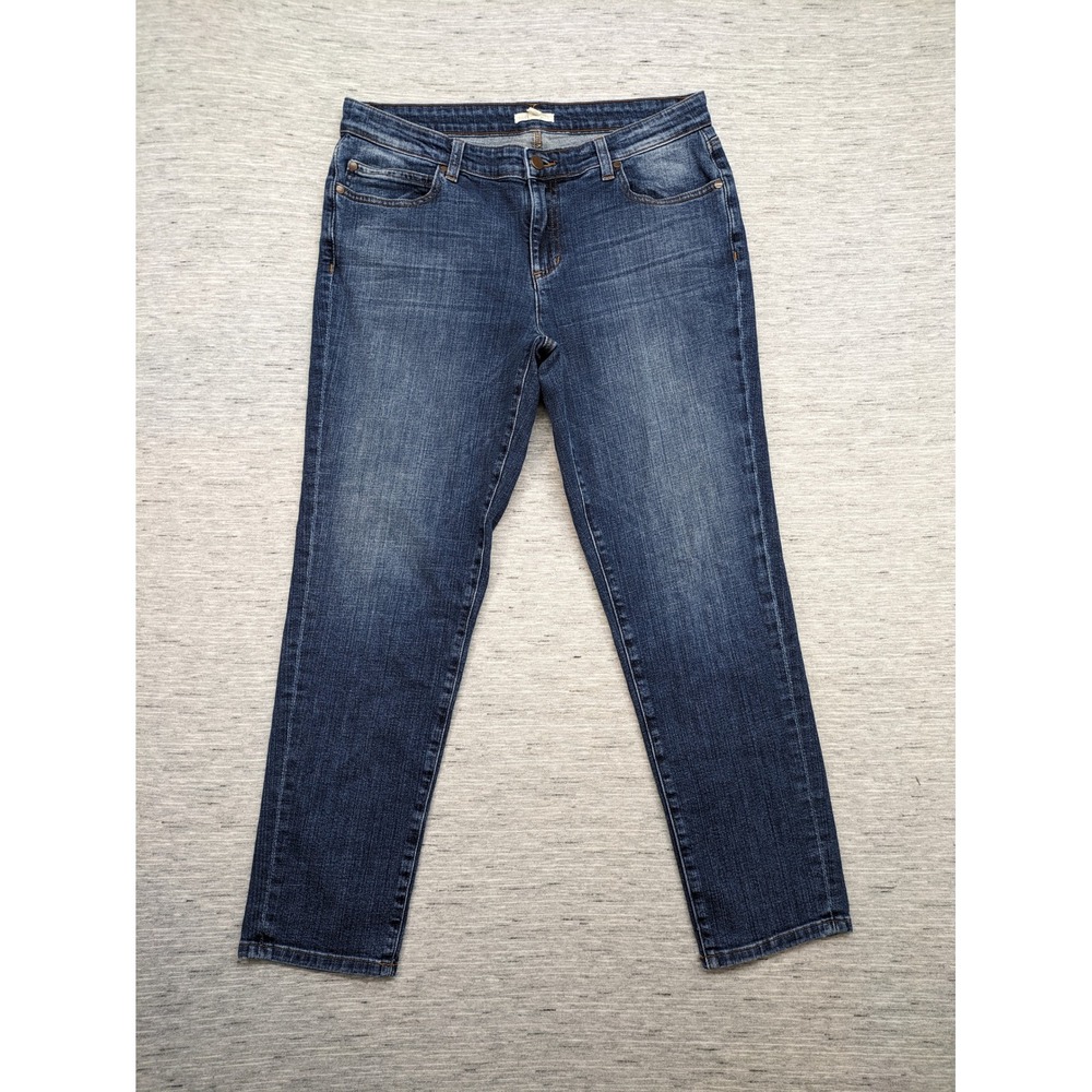 Eileen Fisher Denim Jeans Comfort Stretch Dark Wash‎ Casual Pants Women's 8